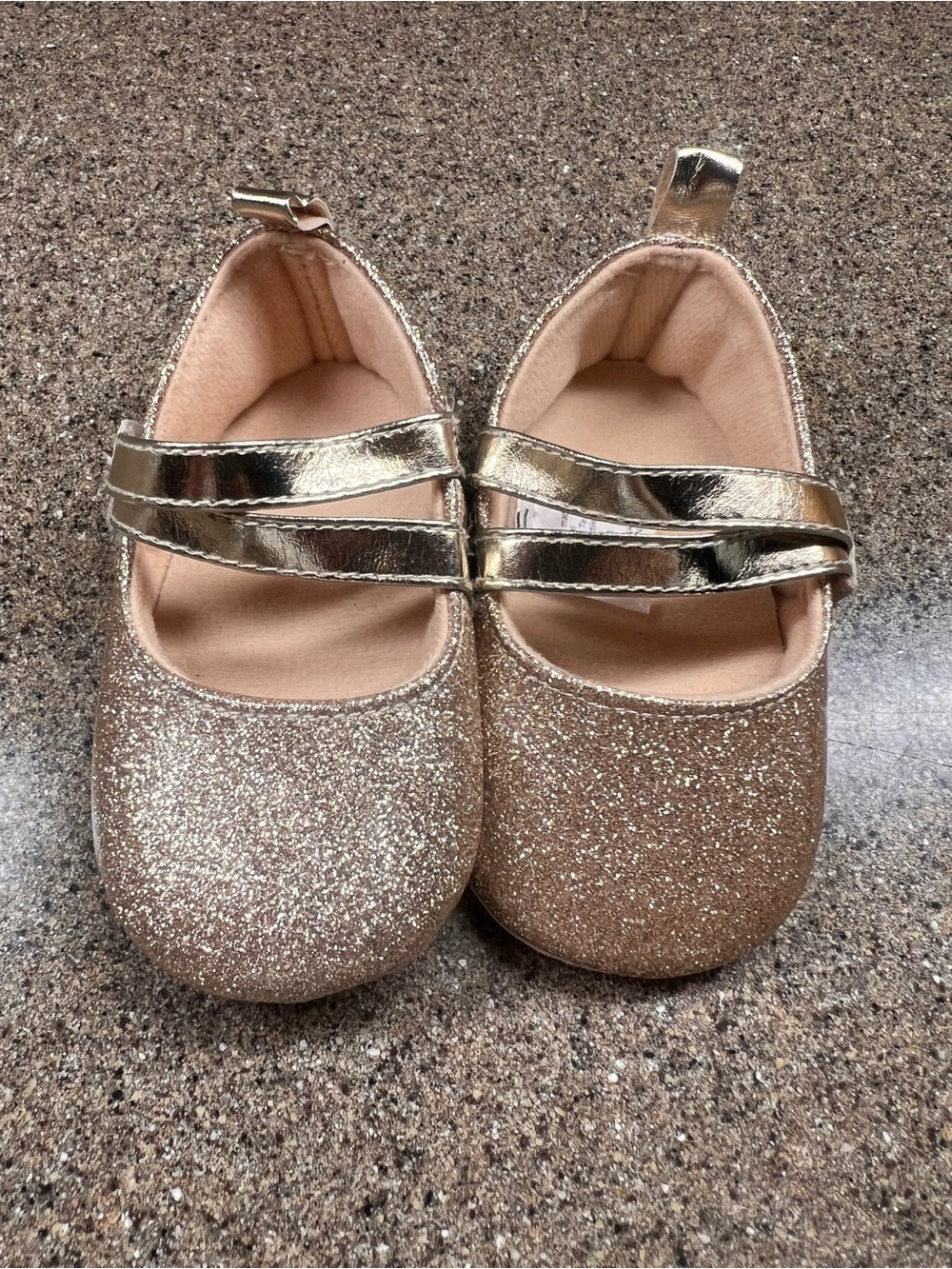 Girls Glitter Mary Jane Shoes in Rose Gold - Kids